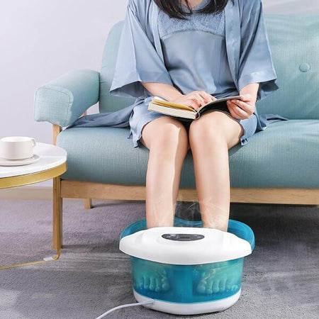 Bain de Pieds Relaxant avec Massage Chauffant à Bulles