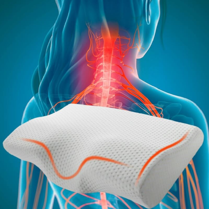 Oreiller Ergonomique Memoire de forme, Coussin Cervical Orthopédique, Oreiller Therapeutique